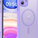 TOCOL for iPhone 11 Case, Compatible with Magsafe, Full Camera Protection, Built-in Magnets, Drop Protection, Translucent Matte Phone Case for iPhone 11 6.1 inch (Light Purple)