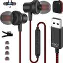 ASKUBSKU USB Headset with Microphone for Laptop, USB Headphones for Computer, Wired Earphones with Mic in-Line Stereo, Noise Canceling Mic Classroom Headphones Headsets for Surface/Switch/PC, 3.9Ft