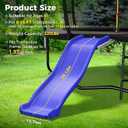 Lyromix Plastic Trampoline Slide for 8-16FT, Heavy Duty Outdoor Slide for Trampoline, Safe Trampoline Ladder for Kids 6+, 220 LBs Capacity, Blue