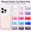 2 x 2 Pack Silicone Suction Phone Case Mount, Silicon Adhesive Smartphones Stand Sticky, Non Slip Suction Cup, Hands-Free Phone Accessories Holder for Selfies and Videos Light Pink