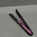 Flat Iron Cordless, Mini Hair Straightener and Curler for On The Go, Portable Travel Size USB-C Rechargeable Dual Voltage Straightening Iron for Thin Straight Fine Hair with Charging Dock (Black)