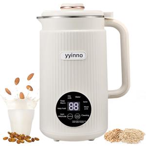 Nut Milk Maker Blender, 40oz Large Capacity Automatic Soybean Machine with 18H Delay Start Timer & Keep-Warm, Homemade Quiet Almond/Soy/Oat Milk Machine, BPA-Free, Detachable Blades for Easy Cleaning