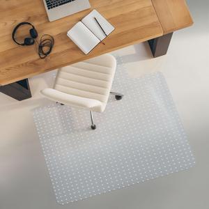 SUPER DEAL Upgraded 48" X 36" Transparent Office Mat Chair Mat, Heavy Duty Carpets with Lip for Hardwood Floor, Rug Carpet Floor Computer Desk Low and Medium Pile Carpets