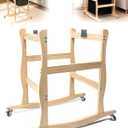 Movable and Rocking Wooden Bassinet Stand