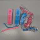 ZeroStory 2 Packs Wireless Controller and Nunchuck for Wii and Wii U Console, Gamepad with Silicone Case and Wrist Strap (Pink and Blue)