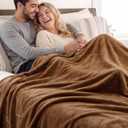 Bedsure GentleSoft Fleece Bed Blankets Full Size Brown - Soft Lightweight Plush Fuzzy Cozy Luxury Blanket Microfiber, 84x90 inches
