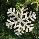 Wood Christmas Craft Ornament - Snowflake - 2 Count - 8 Inch Diameter