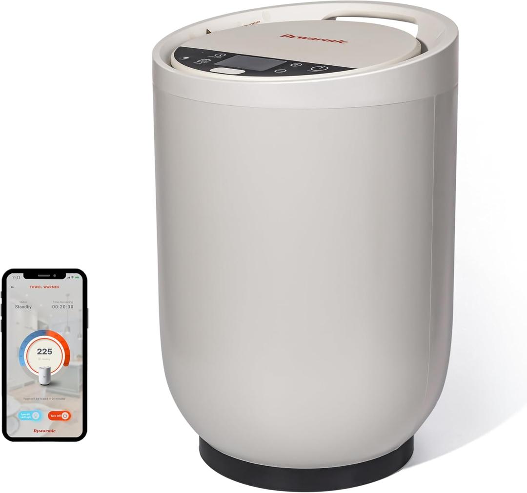 Smart Towel Warmer - Cool breeze Insulation Tech | Voice Control with Alexa & Google Assistant | Stainless Steel Bucket | Matte Finish | 20L