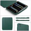 SPARIN Case for iPad Pro 13 inch 2025/2024-M4 M5 with Pencil Holder, Detachable Magnetic Hybrid Protective Case, Portrait/Landscape Stand, Auto Wake/Sleep -Forest Green