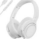 USB C Wired Over-Ear Headphones with Microphone, Hi-Fi Stereo Sound, Noise-Isolating Ear Cups, Comfortable Fit for iPhone15/16, Samsung Galaxy S24/S23, Type-C Phones & Tablets (White)