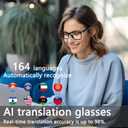 AI Smart Glasses,AI Chat Deepseek R1 and Gemini-2.5 with 164 Translations Supported,Bluetooth Glasses for Men Women,Music Playback & Hands-Free Calling,Physical Color Changing Lens,IP67 Waterproof