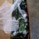 9 FT Artificial Christmas Tree Hinged with 650 Warm LED Lights & 309 Red Berries