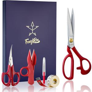 Sewing Scissors Professional 9 inch Heavy Duty Fabric Shears for Tailoring Leather Cloth Red Industrial Strength High Carbon Steel Tailor Shears for Home Office Dressmakers (Medium) Sewing Scissors Professional 9 inch Heavy Duty Fabric Shears for Tailoring Leather Cloth Red Industrial Strength High Carbon Steel Tailor Shears for Home Office Dressmakers (Medium)
