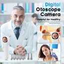 Otoscope Ear Camera with 1.21 Screen, 1080P Ear Scope with 4 LED Lights, Otoscope Camera for Adults Kids and Pets, Support Photo & Video, Type-C Charging with Computers, Baby Essentials, Home Medical