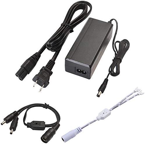 Lvyinyin UL Power Adapter US Wall Plug for LED Lights, 120V ac to 12V dc 2A, 24 Watts, 5521 (5.5 x 2.1 mm) Cable with On/Off Switch, Black