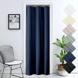 Aiyufeng Moga Navy Blue Shower Curtain, 3D Design Fabric Shower Curtains, Premium Spa Quality Modern Shower Curtains for Bathroom, 36"x72", Dark Blue