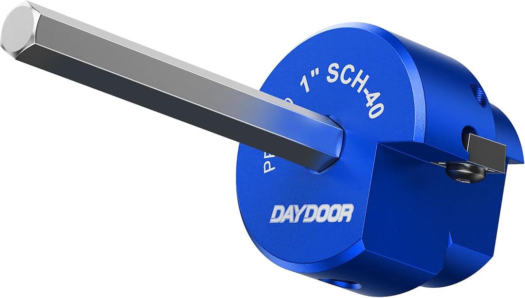 DAYDOOR PVC Pipe Reamer, 1'' Fitting Saver, Professional Plumbing Tool Fit into Standard 1/2" Drill, Socket Savers for Sch. 40 PVC, CPVC or ABS Socket Hub Removing