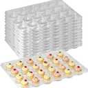 Cupcake Boxes 24 Count (10 Sets) Clear Plastic Containers, BPA-Free Holder with Airtight Lid, Stackable Reusable Carrier for Birthday Party, Bakery Supplies