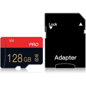 k Micro Memory Card 128GB Class 10 with Adapter High Speed Memory Card for Tablet,Drone