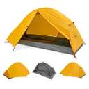 KAZOO Waterproof Backpacking Tent Ultralight 1 Person Lightweight Camping Tents 1 People Hiking Tents Aluminum Frame Double Layer (EcoFriendly Fabric) (Bright Yellow)