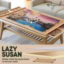 1500 Piece Wooden Jigsaw Puzzle Board - 6 Drawers, Preassembled Rotating Puzzle Table | 35 X 28 Jigsaw Puzzle Board | Puzzle Cover Included - Portable Tables for Adults and Kids