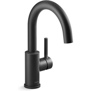 Sterling 34463-BL Traverse Single-Handle Bar Sink Faucet, 1.5 GPM, High Arch Spout, Temperature Memory, Premium Durable Metal, Corrosion Resistant, Matte Black