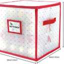 Sattiyrch Plastic Christmas Ornament Storage Box,4 Tray Customizable Divider, Zippered Closure, Dust-Proof, Collapsible, Dual Handles,Holds Up to 64 x 2.36 Ornaments,for Garage/Attic/Basement Storage