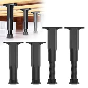 WMYQCYSJ 4PCS Adjustable Bed Frame Support Legs (8.3"14.7") with 24Pcs Screws, Heavy Duty Support Slats, Durable Replacement Feet for Bed/Sofa/Chair/Table – Sturdy & Versatile (8.3"14.7")