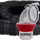 Valterra 15-Foot Dominator RV Sewer Hose Kit, Universal Sewer Hose for RV Camper, Includes 15-Foot Hose with Rotating Fittings, 90 Degree ClearView Sewer Adapter, and 2 Drip Caps