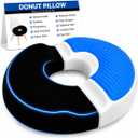 AnboCare Donut Gel Sitting Pillow - Orthopedic Memory Foam for Tailbone Pain, Hemorrhoid, Bed Sores, Postpartum, Prostate, Coccyx & Sciatica Pain