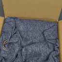 LORDTEX Linen Look Textured Blackout Curtains with Thermal Insulated Liner - Heavy Thick Grommet Window Drapes for Bedroom, 50 x 84 Inches, Blue, Set of 2 Panels