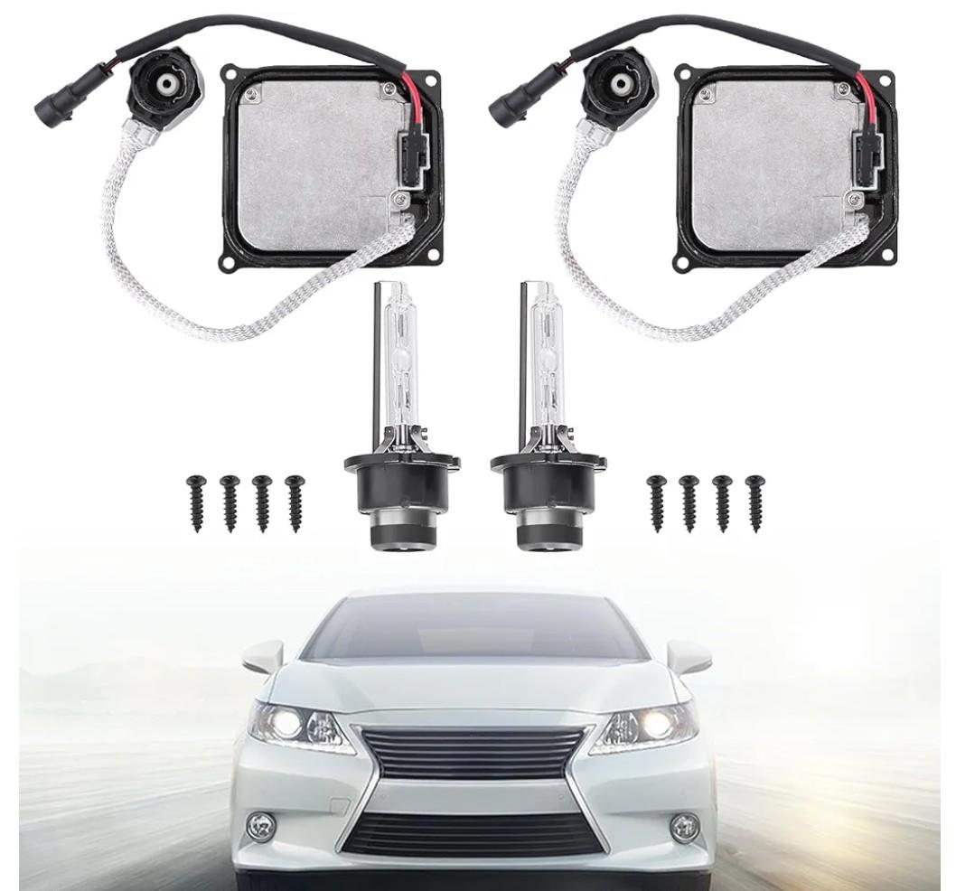 85967-51040 2Pcs Xenon HID Headlight Ballast with Igniter & D4S Bulb for 2006-2014 Lexus IS250 IS350 LS460 RX350 ES350 ES300h GS300 GS350 GX460,Fit for Toyota Prius/Avalon/Venza/Solara 85967-52020