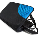 Travel Seat Cushion for Long Sitting, Portable Gel Seat Cushion for Airpline, Truck, Stadium, Office,Wheelchair, Cooling Gel Seat Cushion for Tailbone Pressure Sciatica Pain Relief(Black)