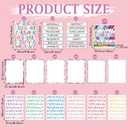96 Pcs Science Fair Board Supplies 60 Trim Scalloped Poster Boards 24 Presentation Border Stickers 4 Self Adhesive Project Titles 8 Letter Sticker for Classroom Display(Oh Happy Day Style)