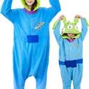 Unisex Adult Onesie PajamasPolar Fleece, Cosplay, Animal Onesie Halloween Costume, and Homewear (Blue) 85