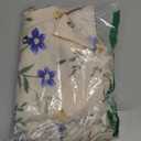 LB Country Wildflower Shower Curtain Decor,Blue and Yellow Floral Green Leaf Plant on Beige Shower Curtain for Bathroom 72X72 inch Polyester Fabric Bathroom Decoration Bath Curtains Hooks Included