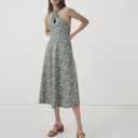 Pact Organic Cotton Women's Fit & Flare Halter Dress (Green)