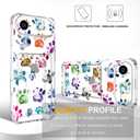 Compatible with iPhone 17 Air Case Card Holder for Women Cute Design,Wallet Phone Cases Transparent Cool Kawaii Protective (Clear Lovely Dogs Paws)