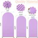 7.2ft 6.6ft 6ft Arch Covers Lavender Wedding Arch Cover Set of 2 Balloon Arch Spandex Cover Purple Arch Backdrop Cover Round Top Chiara Backdrop Cover for Happy Birthday Party Arch Decoration