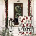 Christmas Tree Garden Flag 12x18 Inch Double Sided Outside, Welcome Winter Xmas Holiday Outdoor Seasonal Yard Decoration