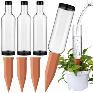 4 Pack Plant Watering Devices with 4 Pcs Terracotta Self Watering Spikes and 4 Pcs 26 oz Plastic Bottles with Adjustable Control Valve Switch for Indoor Outdoor Plants Vacation 4 Pack Plant Watering Devices with 4 Pcs Terracotta Self Watering Spikes and 4 Pcs 26 oz Plastic Bottles with Adjustable Control Valve Switch for Indoor Outdoor Plants Vacation