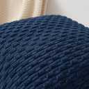 Kevin Textile Pack of 2 Corduroy Decorative Throw Pillow Covers 26x26 Inch Soft Boho Striped Pillow Covers Modern Farmhouse Home Decor for Spring Sofa Living Room Couch Bed Navy Blue