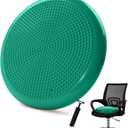 Wobble CushionWiggle SeatBalance Disc Extra Thick 34cm/13.4infor Balance Stability Training, Improve Sitting (Dark Green)