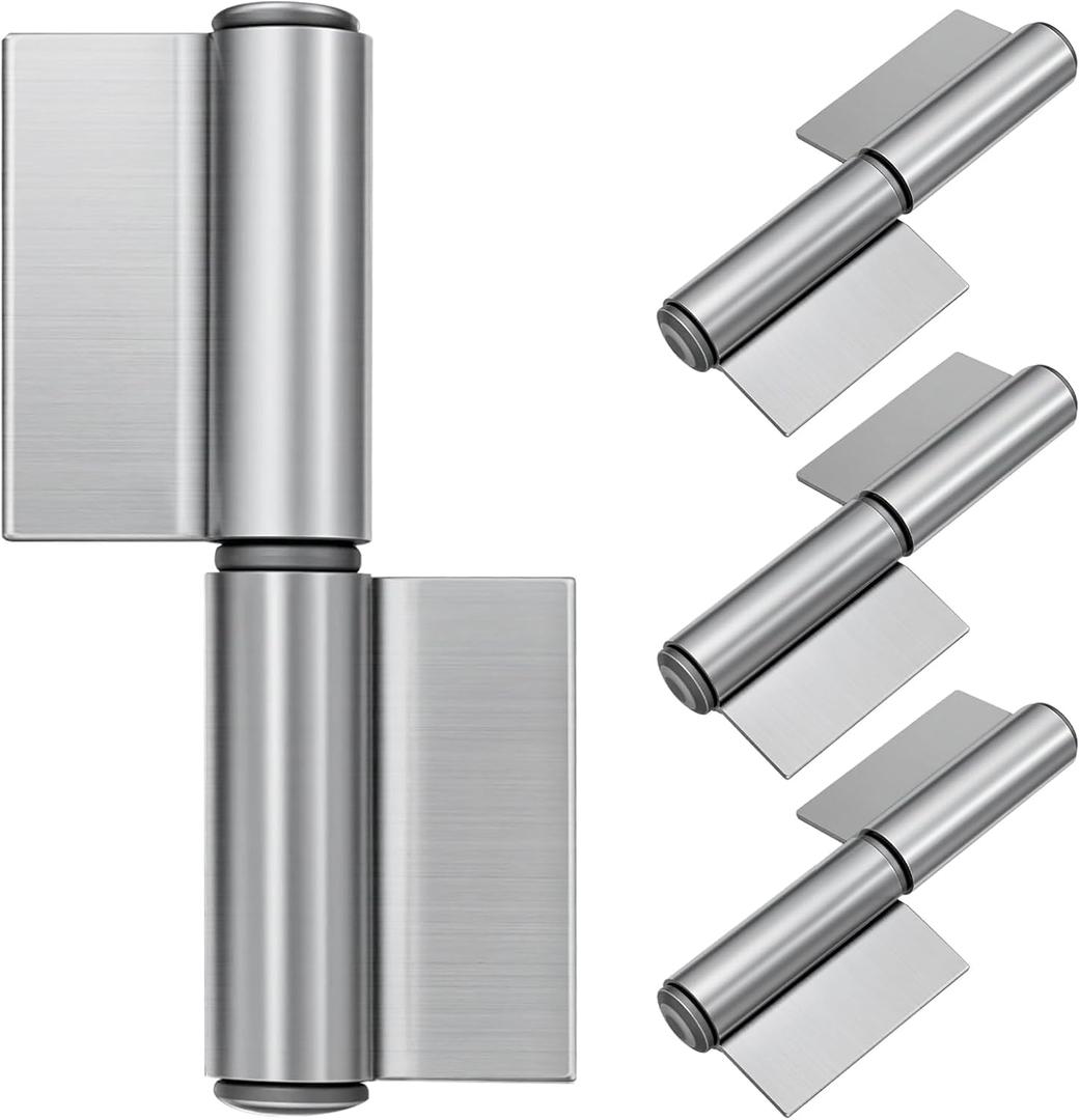 4 Pack Weld On Lift Off Hinges, 3-1/4" Heavy Duty Weldable Removable Flag Hinges, 440 Lbs Capacity for Trailer Ramp, Gate Door