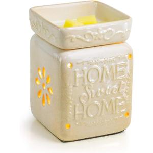 VP Home Wall Plug-in Wax Warmer for Scented Wax Ceramic Home Sweet Home Electric Home Fragrance Warmer for Essential Oils Candle Wax Melts and Tarts Scent Warmer Night Light
