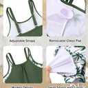 RAISEVERN Girls Swimsuit 2 Piece Bathing Suits for Teens Cute Summer Tankini Short for Size 7-16 (15-16 Years, 00-green)