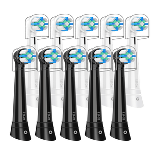 Brush Heads with Medium Bristles Compatible with Oral B IO 2/3/4/5/6/7/8/9/10/Deep Clean Electric Toothbrushes, Replacement Heads for IO (9 Black/White)