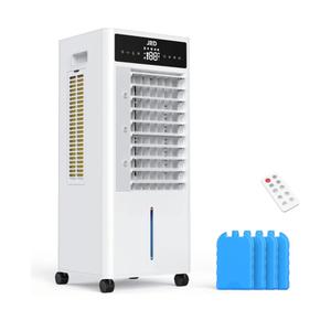 JRD Portable Air Conditioner, Portable Evaporative Air Cooler with Remote, 12H Timer, 4 Ice Pack, 2.4Gal Tank, 4 Mode&3 Speed, Mist Function, Swamp Cooler Cooling Fan for Bedroom Home Office Garage JRD Portable Air Conditioner, Portable Evaporative Air Cooler with Remote, 12H Timer, 4 Ice Pack, 2.4Gal Tank, 4 Mode&3 Speed, Mist Function, Swamp Cooler Cooling Fan for Bedroom Home Office Garage