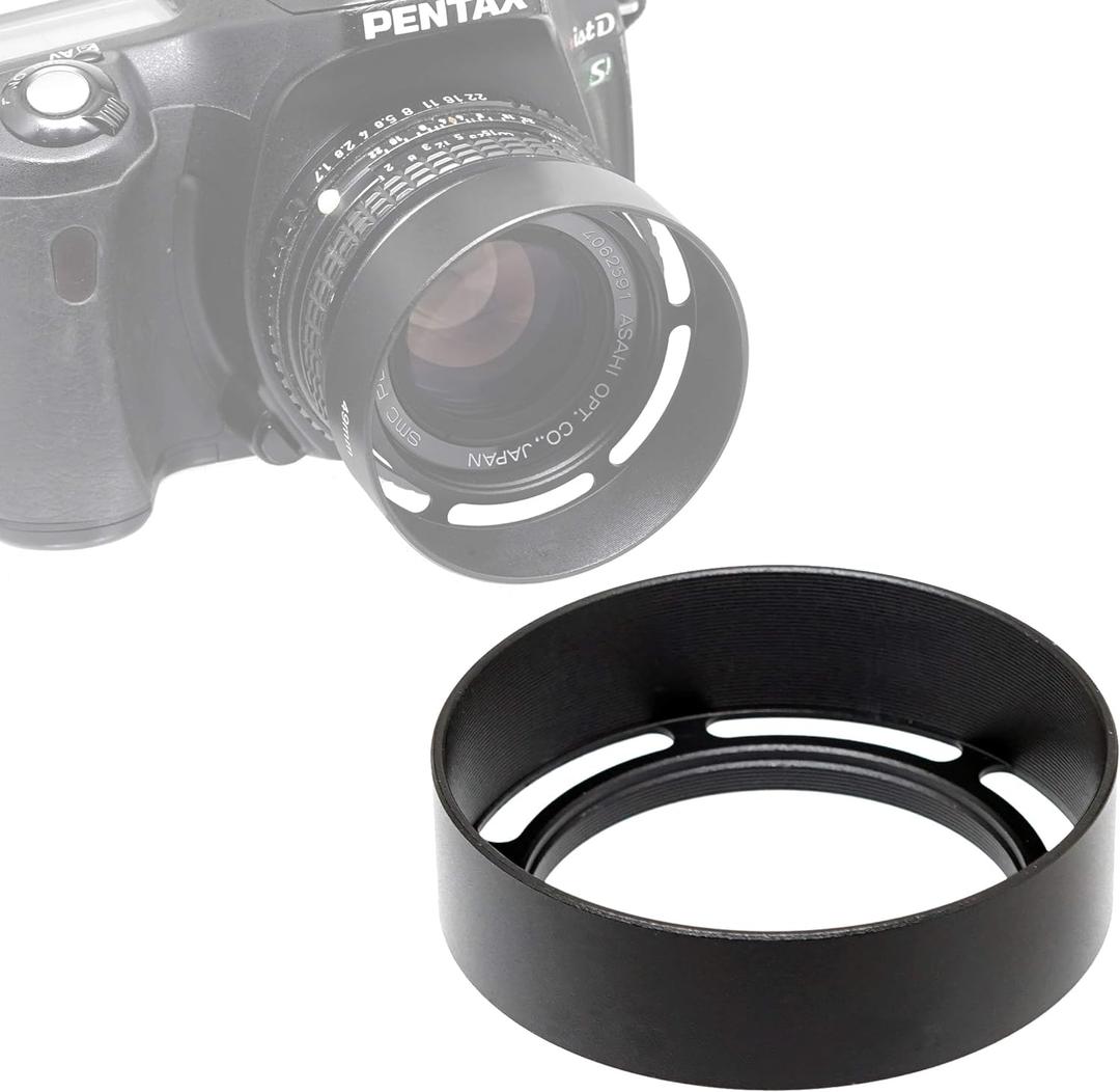 Fotasy Metal 40.5mm Vented Lens Hood, 40.5mm Metal Hood, 40.5mm Lens Hood for Fuji Leica Leitz Panasonic Olympus Panasonic Sony Lens, 40.5mm Screw-in Lens Hood (40.5mm)
