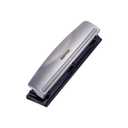 Bostitch Office Premium 3 Hole Punch, 12 Sheet Capacity, Metal, Rubber Base, Easy-Clean Tray, Silver